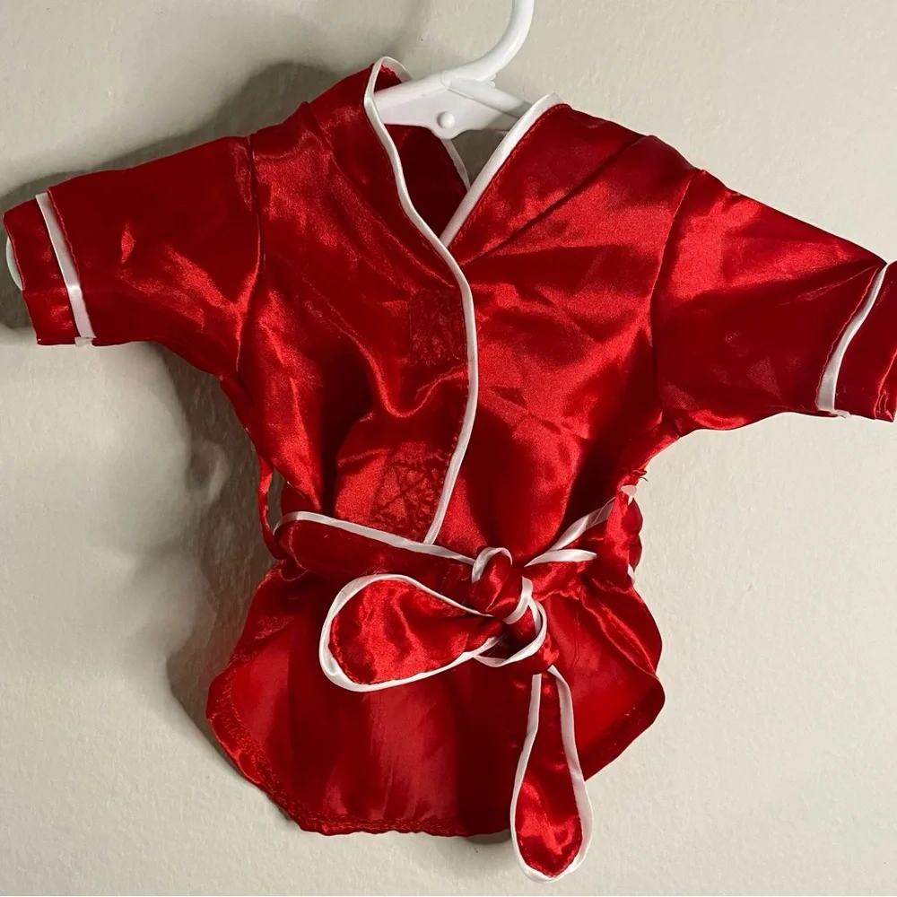 VALENTINES SILK LIKE XS DOG ROBE
